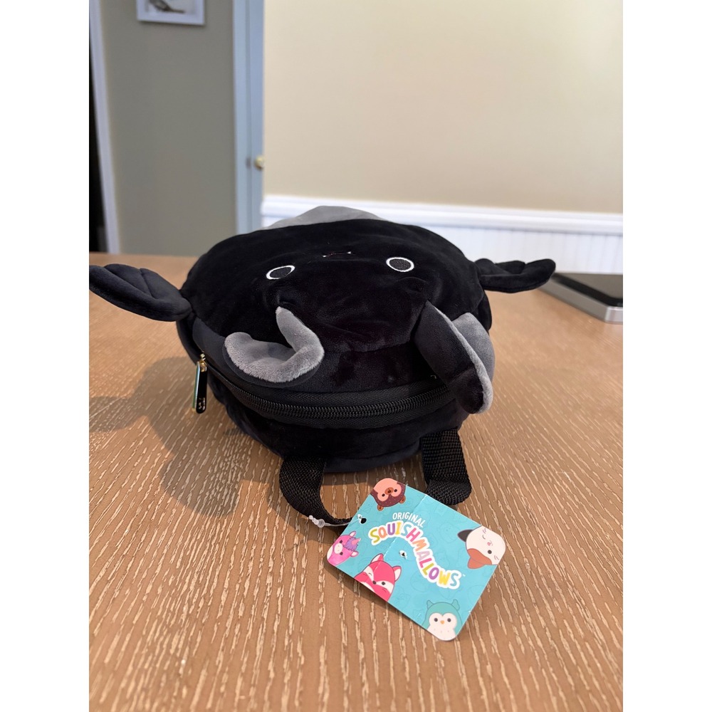 Squishmallows Emily the Bat Plush Zip Top Bag Black Gray Halloween NWT - Picture 3 of 7